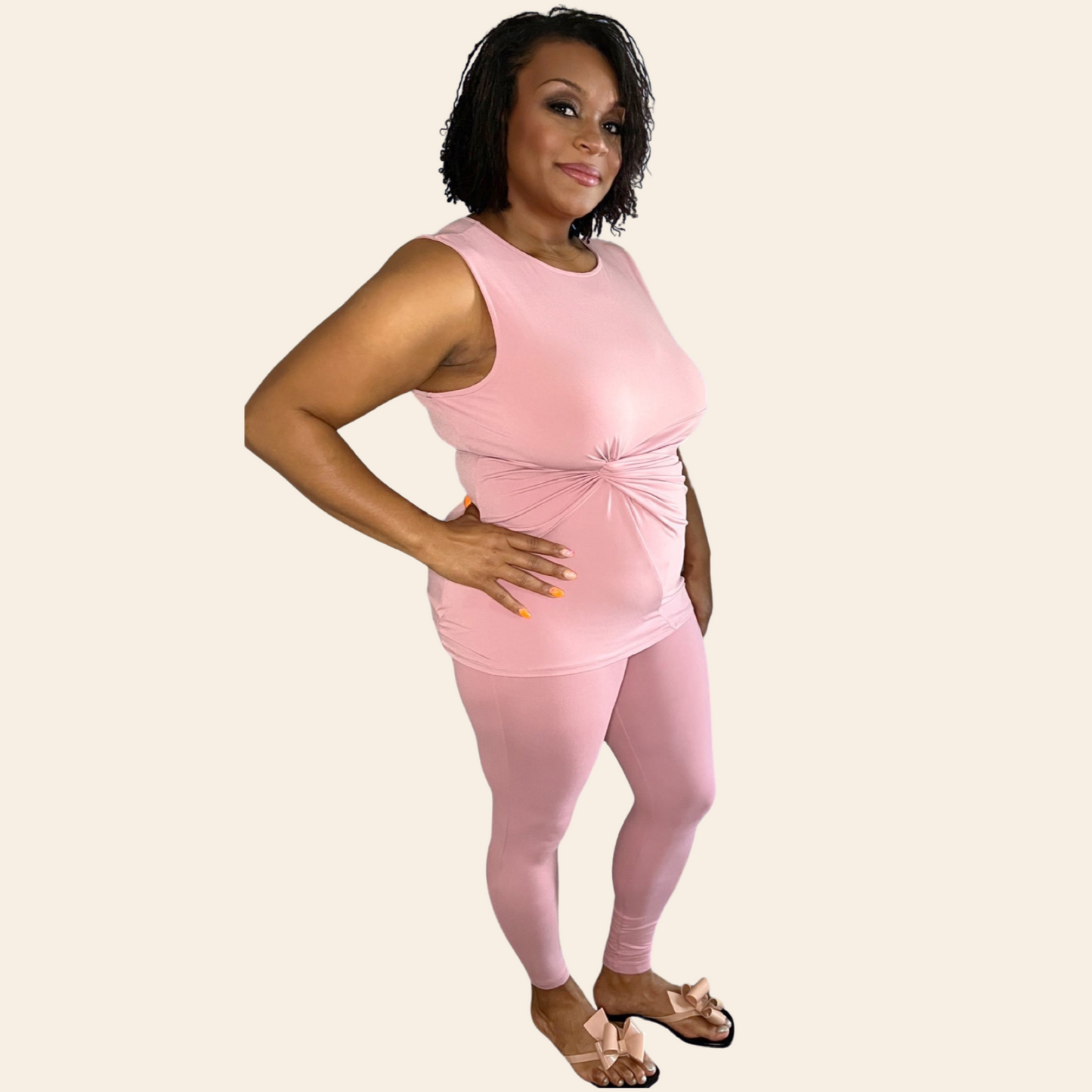 The Janine Set | Gathered Top & Leggings Set