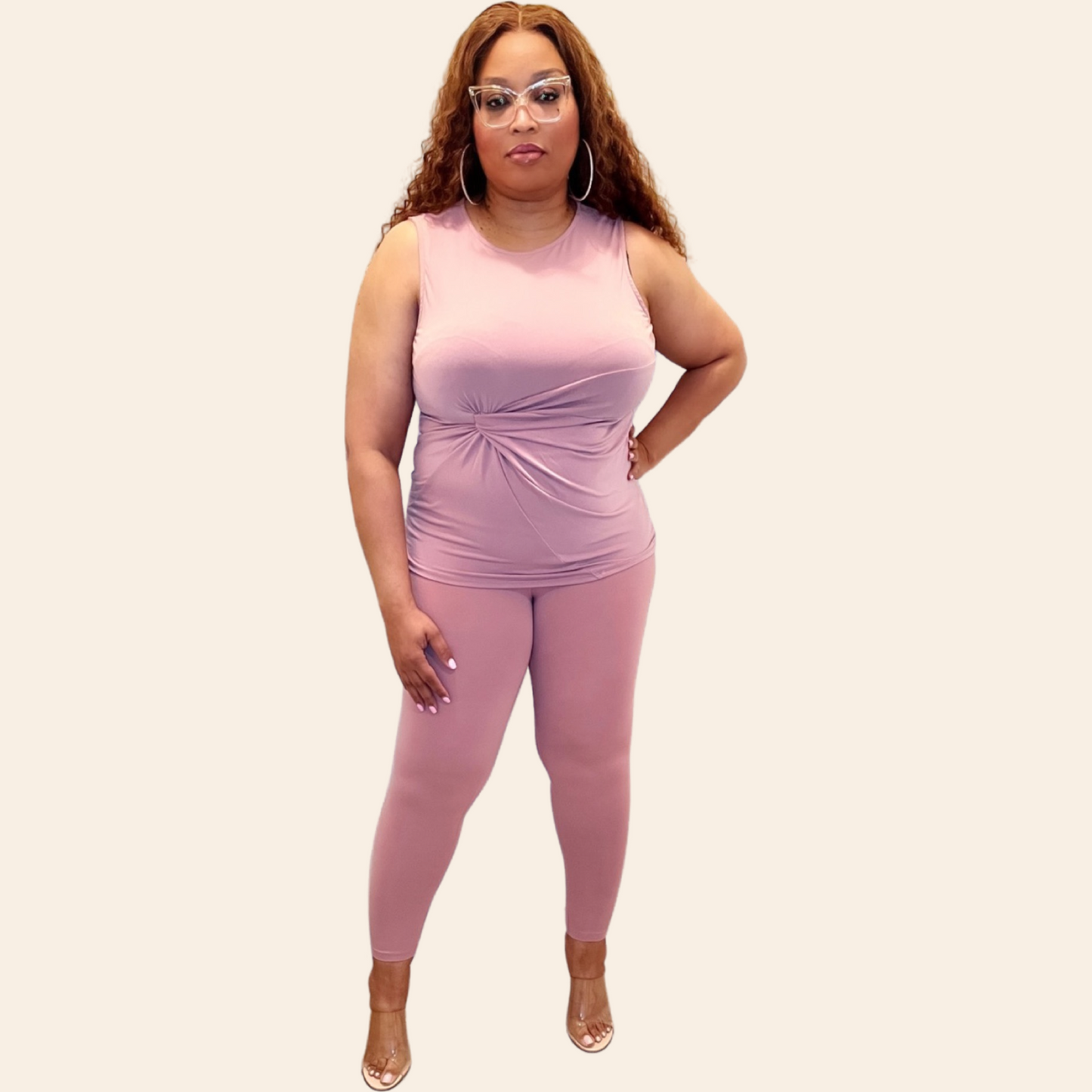 The Janine Set | Gathered Top & Leggings Set