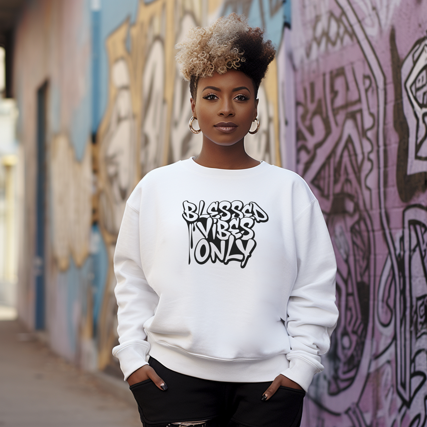 Blessed Vibez Only Sweatshirt