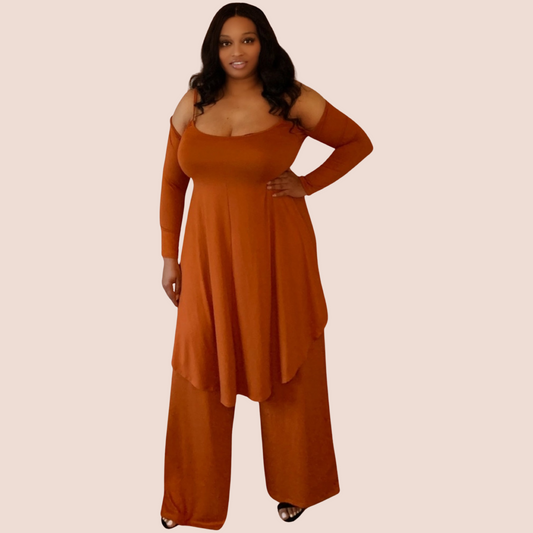 Raine Set | Plus Size Wide legged Pant Suit