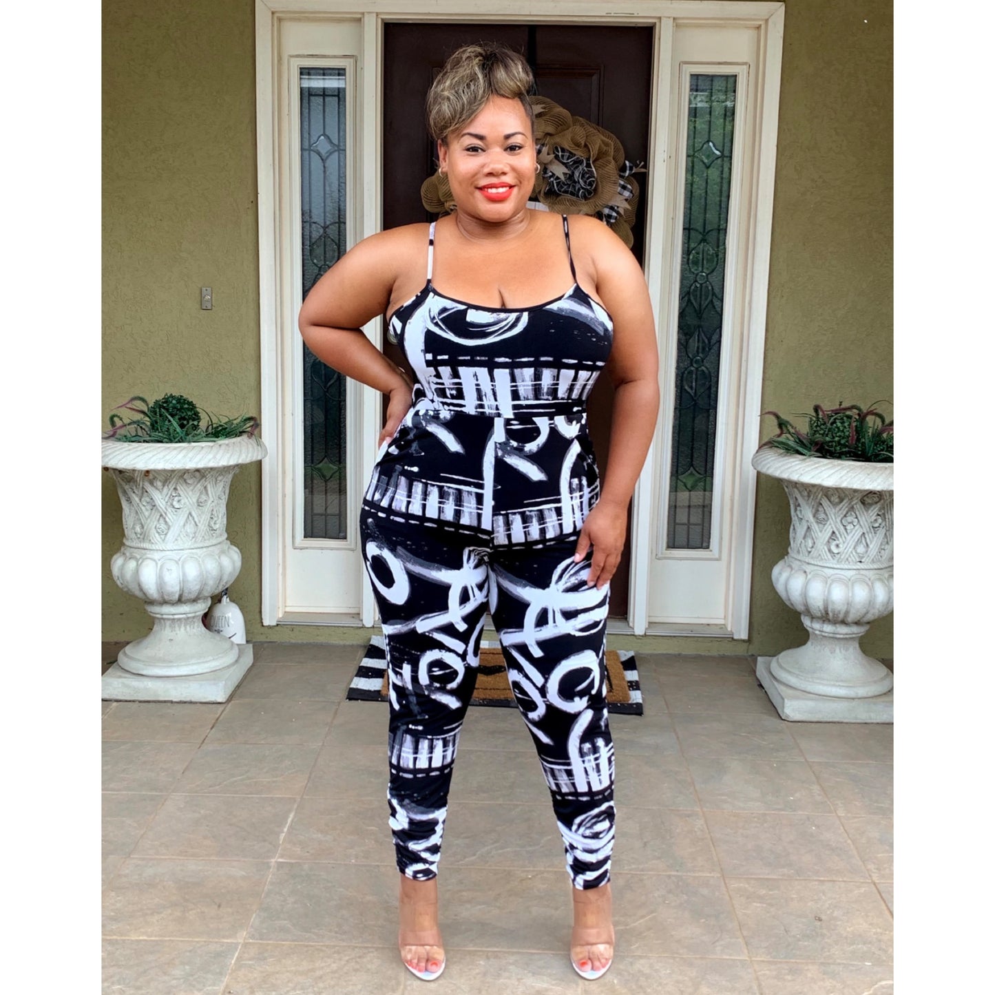 Abstract Jumper | Plus Size Jumpsuit